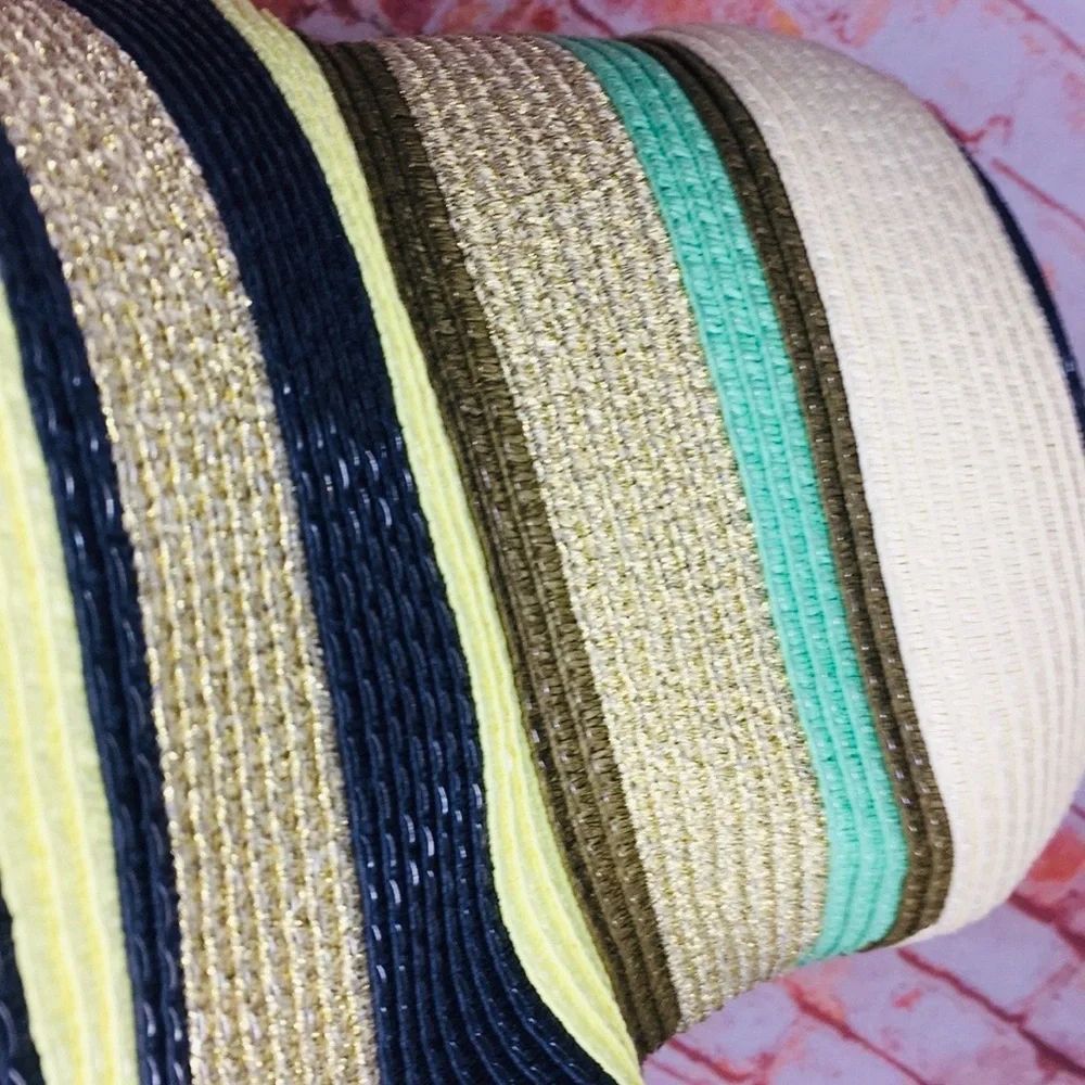 The Webster Miami Colorful Stiped Wide Brim Sun Hat